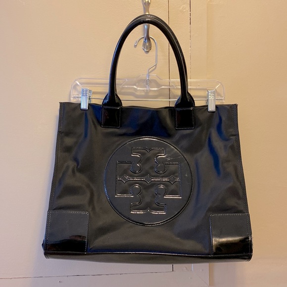 Tory Burch Patent Ella Nylon Tote - Picture 1 of 10